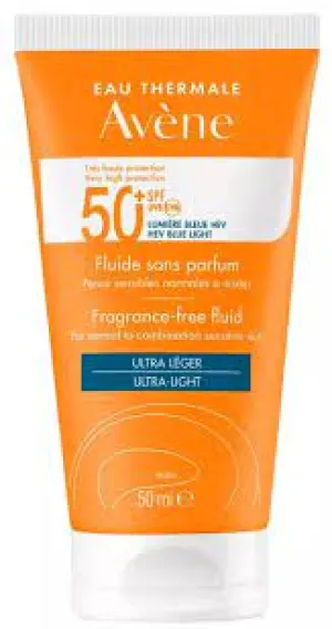 Avne Sunscreen Fluid SPF 50  Unscented 50 ml